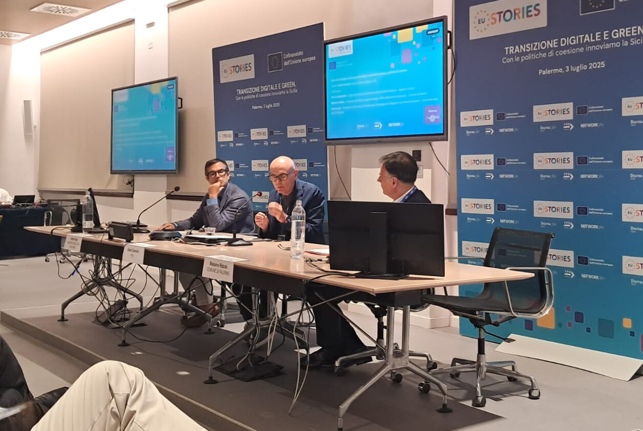 Andrea Pace, president of HEAL ITALIA, at the conference “Digital and green transition, with cohesion policies we innovate Sicily”