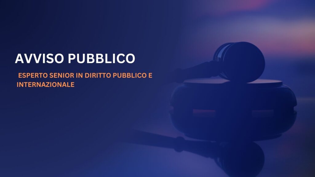 HEAL ITALIA – Avviso pubblico per Esperto Senior in Diritto Pubblico e Internazionale